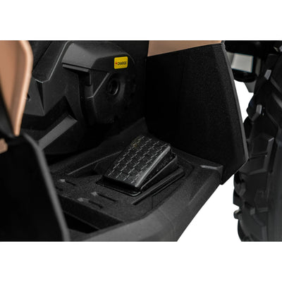 Moto 4 Eléctrica para Niño CAN AM Maverick 24v 2x200w Caqui c/ RUEDAS DE GOMA & ASIENTO DE PIEL