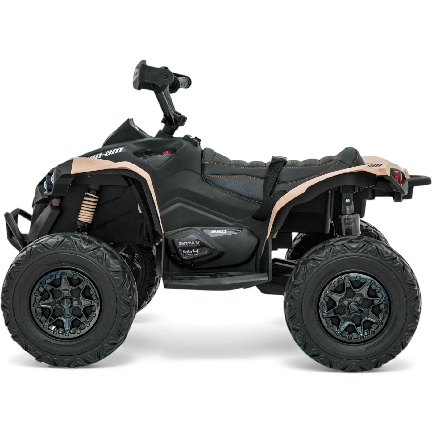 Moto 4 Eléctrica para Niño CAN AM Maverick 24v 2x200w Caqui c/ RUEDAS DE GOMA & ASIENTO DE PIEL