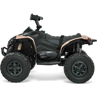 Moto 4 Eléctrica para Niño CAN AM Maverick 24v 2x200w Caqui c/ RUEDAS DE GOMA & ASIENTO DE PIEL
