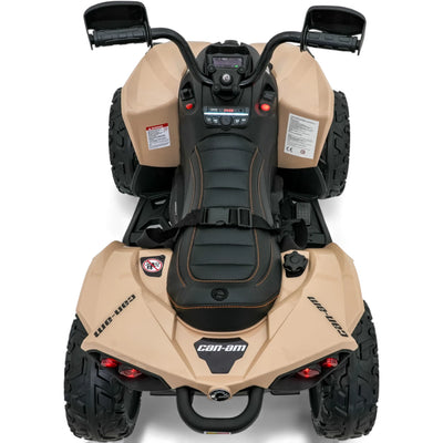 Moto 4 Eléctrica para Niño CAN AM Maverick 24v 2x200w Caqui c/ RUEDAS DE GOMA & ASIENTO DE PIEL