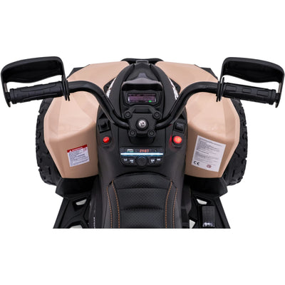 Moto 4 Eléctrica para Niño CAN AM Maverick 24v 2x200w Caqui c/ RUEDAS DE GOMA & ASIENTO DE PIEL
