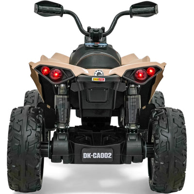 Moto 4 Eléctrica para Niño CAN AM Maverick 24v 2x200w Caqui c/ RUEDAS DE GOMA & ASIENTO DE PIEL