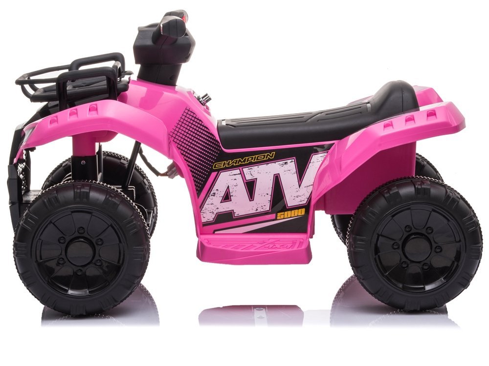 Mini Moto 4 Eléctrica para Niños 6v Rosa c/ ruedas de plástico