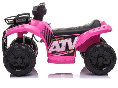Mini Moto 4 Eléctrica para Niños 6v Rosa c/ ruedas de plástico