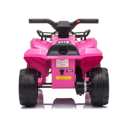 Mini Moto 4 Eléctrica para Niños 6v Rosa c/ ruedas de plástico