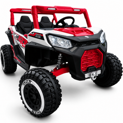 Carro Elétrico para Criança BUGGY PULSATING 4x4 24v Vermelho c/ RODAS DE BORRACHA & ASSENTO EM PELE