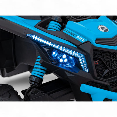 Coche Eléctrico para Niños CAN-AM MAVERICK 4x4 24v Azul c/ RUEDAS DE GOMA & ASIENTO DE PIEL