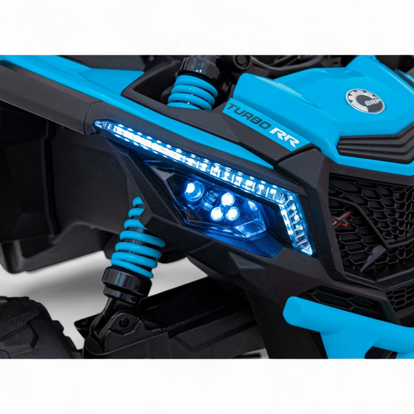 Coche Eléctrico para Niños CAN-AM MAVERICK 4x4 24v Azul c/ RUEDAS DE GOMA & ASIENTO DE PIEL
