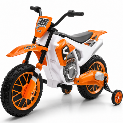 Mota Elétrica para Criança CROSS BLAZE 12v Laranja c/ RODAS DE BORRACHA