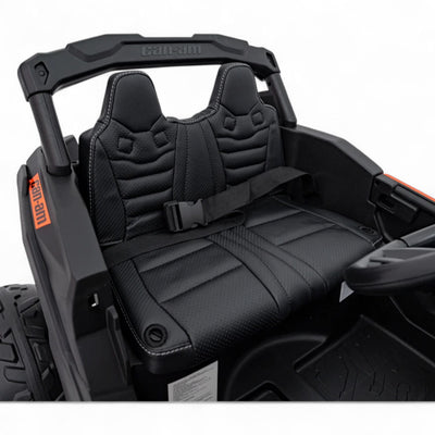 Coche Eléctrico para Niño CAN-AM MAVERICK 4x4 24v Naranja c/ RODAS DE BORRACHA & ASIENTO EN PELE