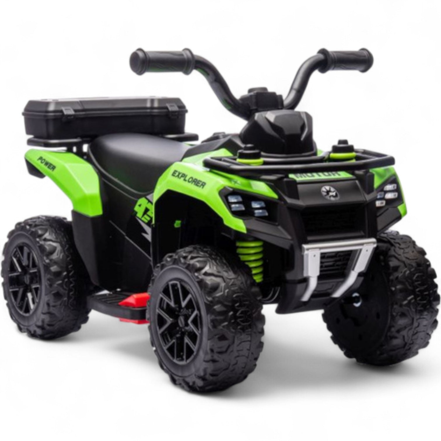 Mini Moto 4 Eléctrica para Niños LITTLE EXPLORER 6v Verde c/ RODAS DE GOMA