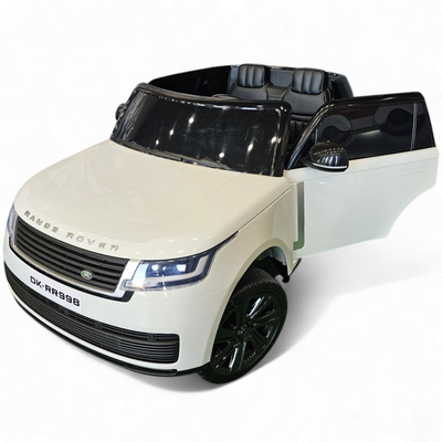 Coche eléctrico para niños RANGE ROVER SV Blanco 2 Plazas 24v c/ RUEDAS DE GOMA & ASIENTO DE PIEL