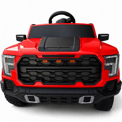 Carro Elétrico para Criança Range Raptor Style 12v Vermelho c/ RODAS DE BORRACHA & ASSENTO EM PELE