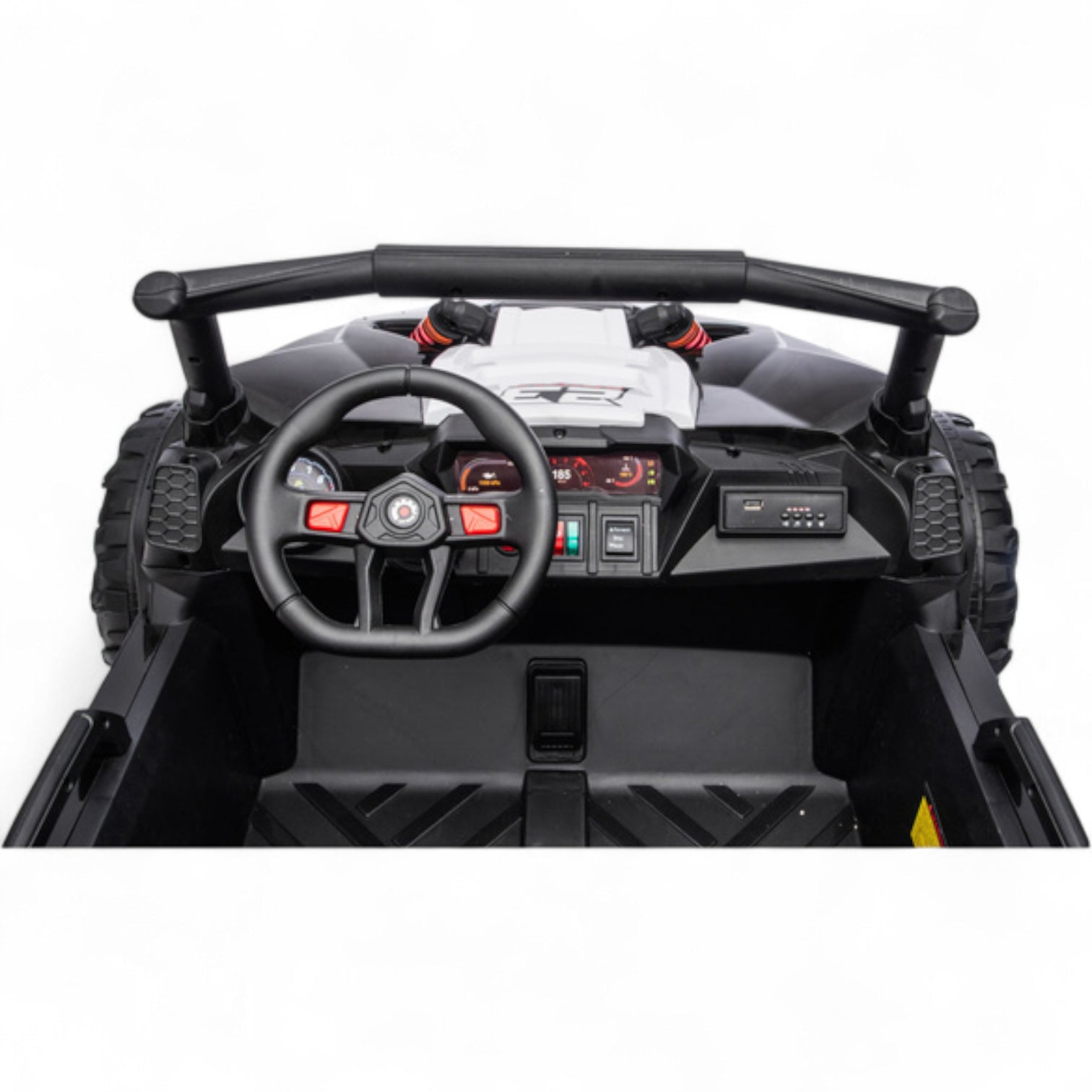 Coche Eléctrico para Niño BUGGY TURBO SPORT 4x4 24v Negro c/ RUEDAS DE GOMA & ASIENTO DE PIEL
