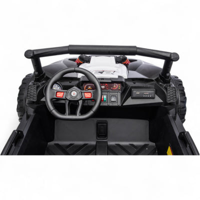 Coche Eléctrico para Niño BUGGY TURBO SPORT 4x4 24v Negro c/ RUEDAS DE GOMA & ASIENTO DE PIEL