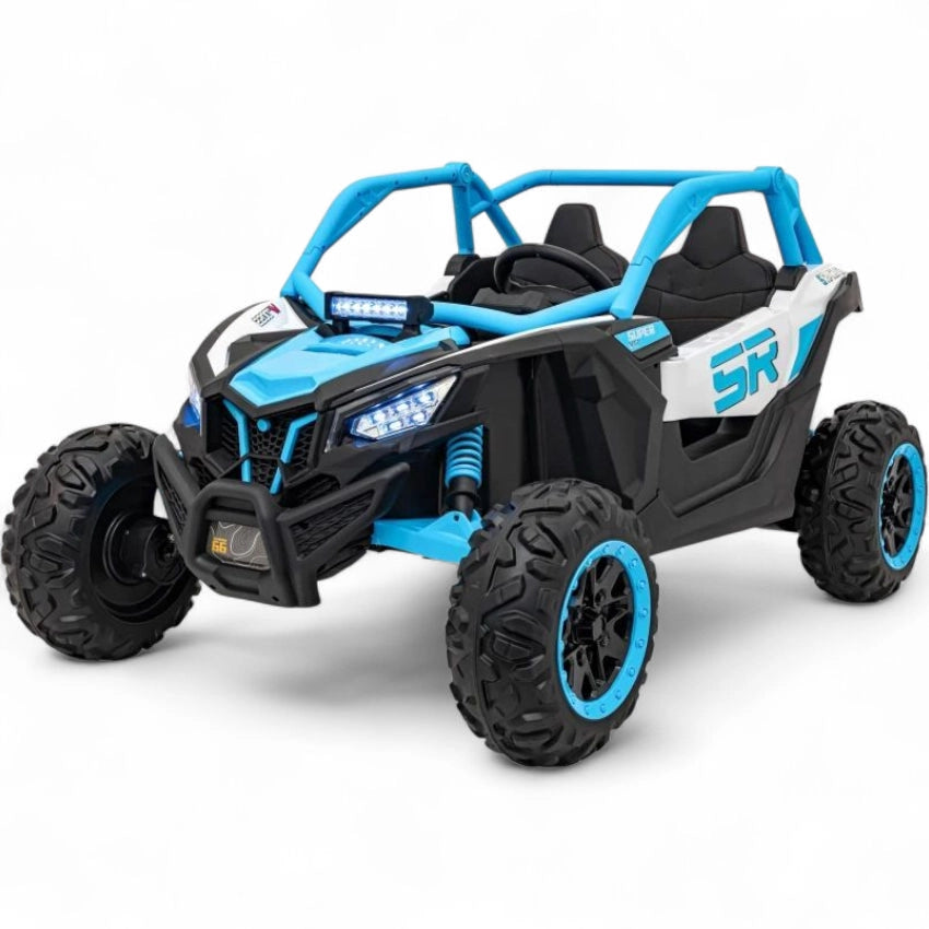 Coche Eléctrico para Niños MAVERICK STYLE RR 4x4 24v Azul c/ RUEDAS DE GOMA & ASIENTO DE PIEL