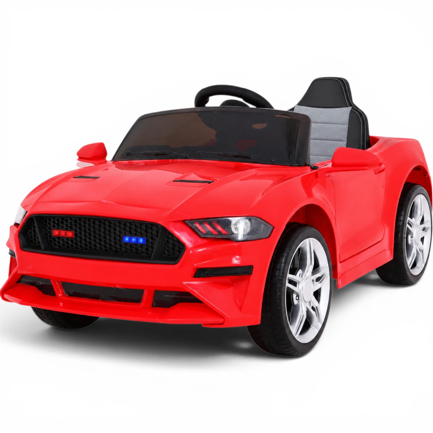 Carro Elétrico para Criança GT Style Vermelho 12v c/ RODAS DE BORRACHA & ASSENTO EM PELE
