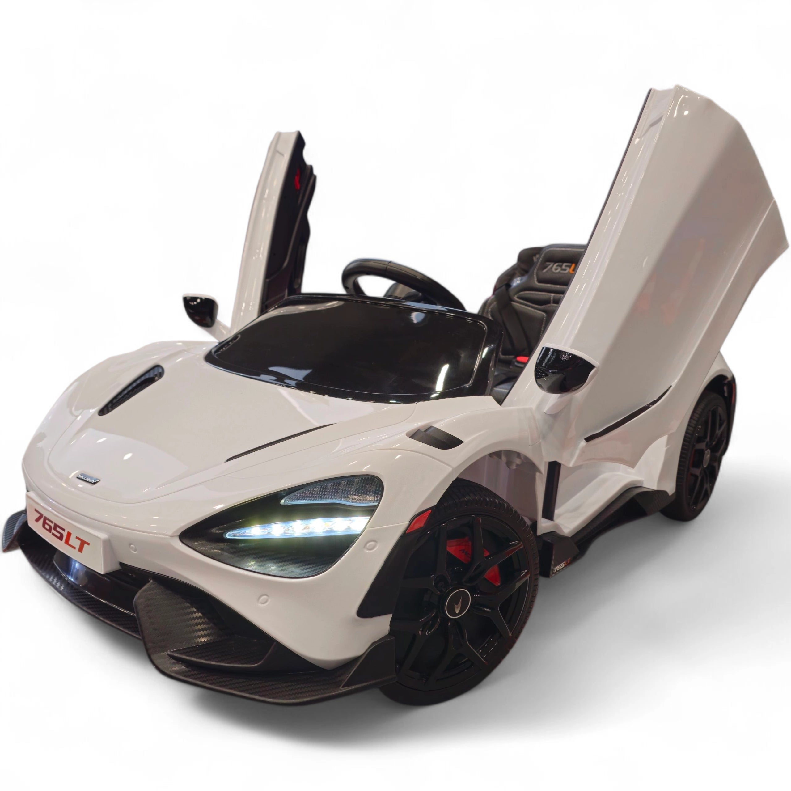 Coche Eléctrico para Niños McLaren 12v Blanco c/ RUEDAS DE GOMA & ASIENTO DE PIEL