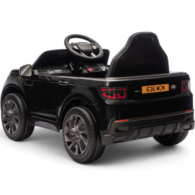 Coche Eléctrico para Niños RANGE ROVER DISCOVERY 12v Negro c/ RUEDAS DE GOMA & ASIENTO DE PIEL