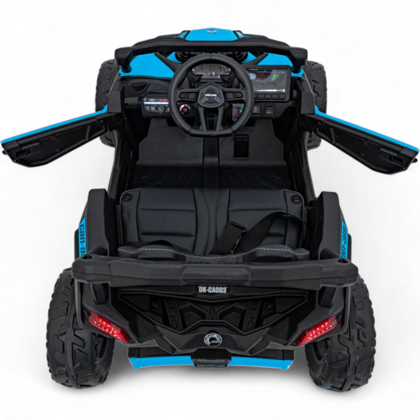 Coche Eléctrico para Niños CAN-AM MAVERICK 4x4 24v Azul c/ RUEDAS DE GOMA & ASIENTO DE PIEL