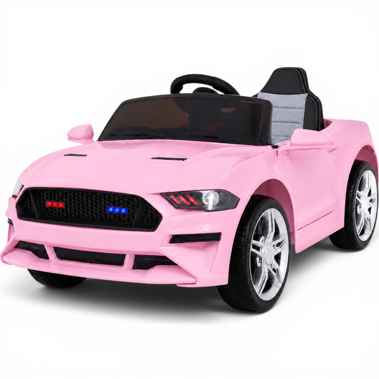 Carro Elétrico para Criança GT Style Rosa 12v c/ RODAS DE BORRACHA & ASSENTO EM PELE