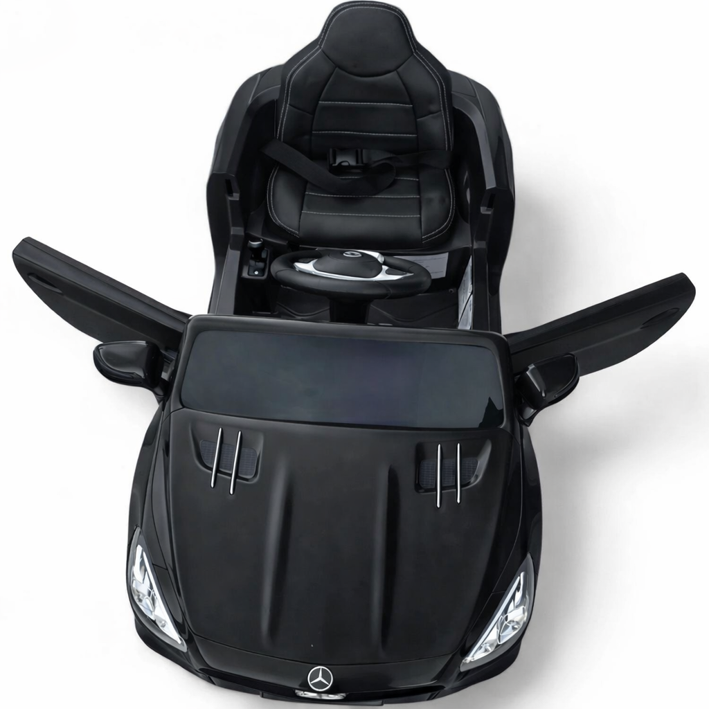 Coche Eléctrico para Niño MERCEDES SL500 12V Negro c/ RUEDAS DE GOMA & ASIENTO DE PIEL
