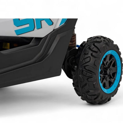 Coche Eléctrico para Niños MAVERICK STYLE RR 4x4 24v Azul c/ RUEDAS DE GOMA & ASIENTO DE PIEL