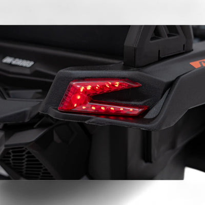 Coche Eléctrico para Niño CAN-AM MAVERICK 4x4 24v Naranja c/ RODAS DE BORRACHA & ASIENTO EN PELE