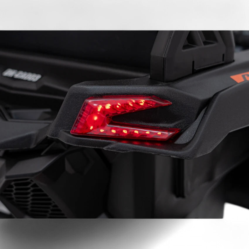 Coche Eléctrico para Niño CAN-AM MAVERICK 4x4 24v Naranja c/ RODAS DE BORRACHA & ASIENTO EN PELE