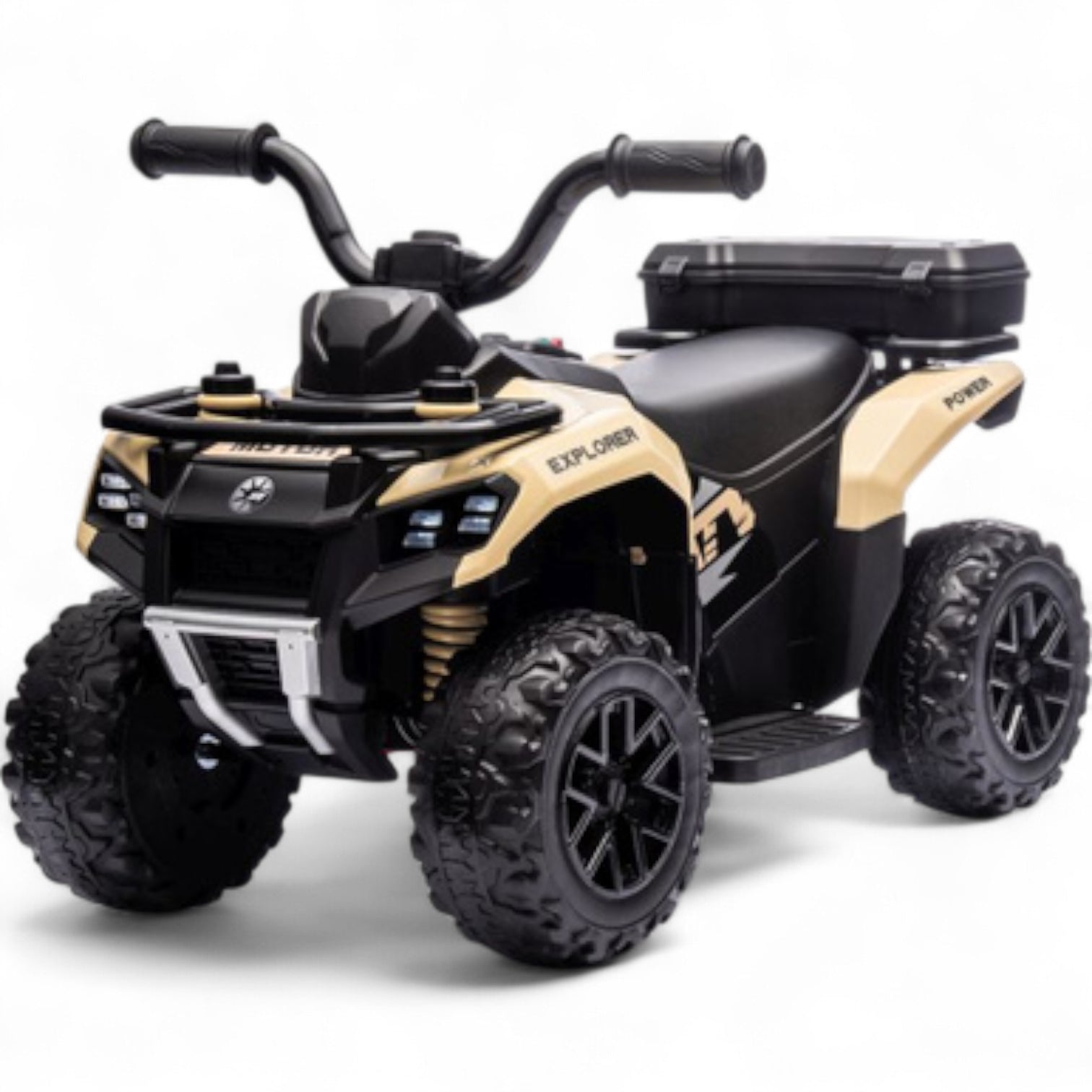 Mini Moto 4 Eléctrica para Niños LITTLE EXPLORER 6v Khaki c/ RODAS DE GOMA