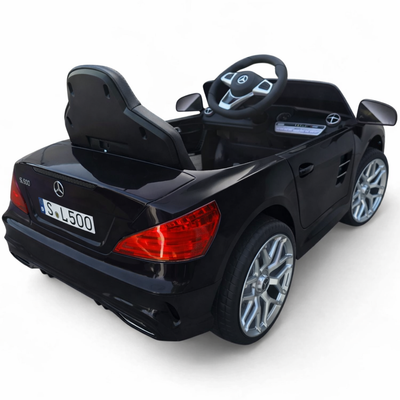 Coche Eléctrico para Niño MERCEDES SL500 12V Negro c/ RUEDAS DE GOMA & ASIENTO DE PIEL