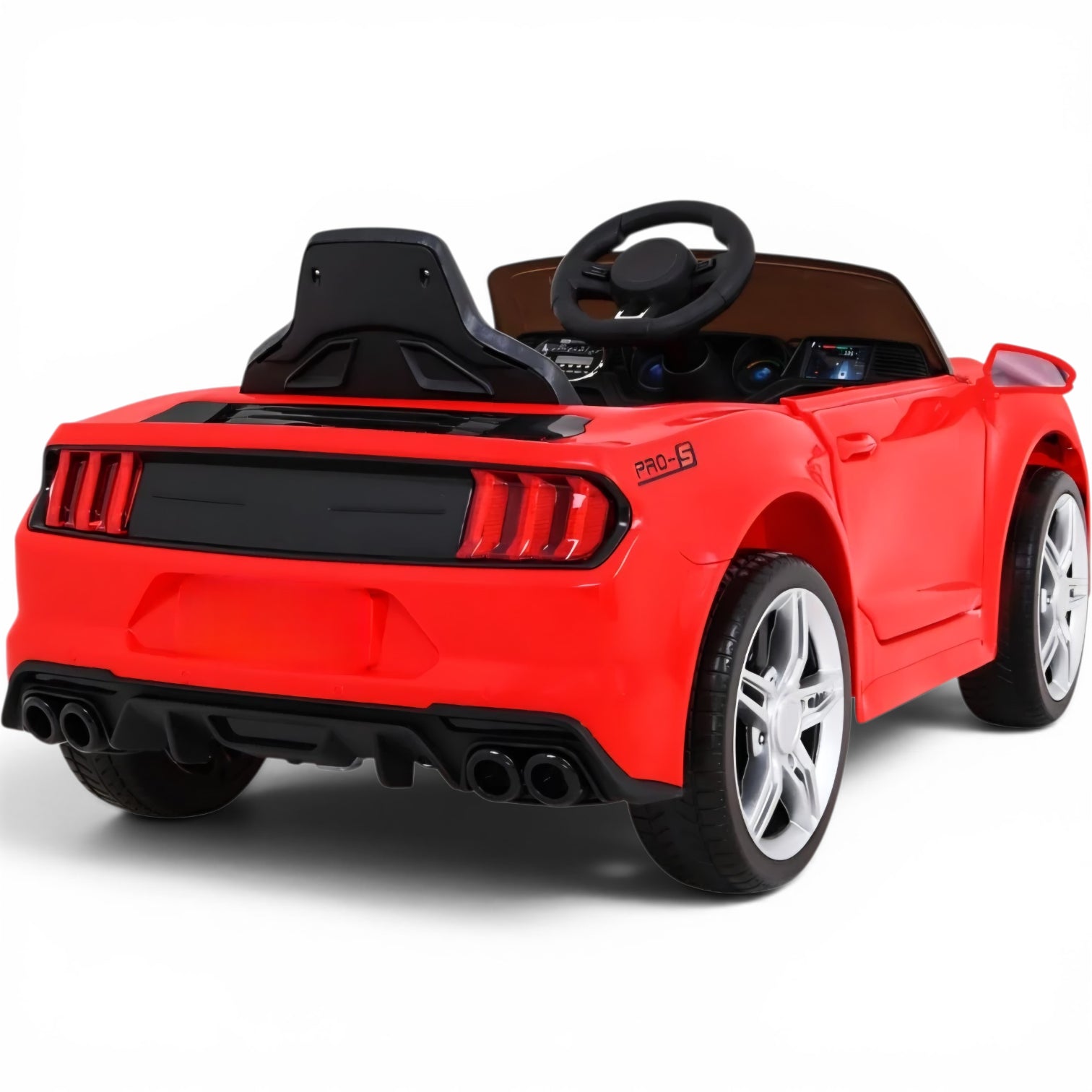 Carro Elétrico para Criança GT Style Vermelho 12v c/ RODAS DE BORRACHA & ASSENTO EM PELE