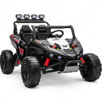 Coche Eléctrico para Niño BUGGY TURBO SPORT 4x4 24v Negro c/ RUEDAS DE GOMA & ASIENTO DE PIEL
