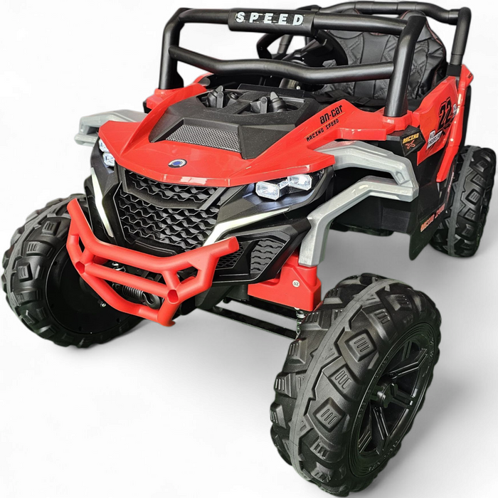 Coche Eléctrico para Niños Buggy Speed Rojo 4x4 12v con RUEDAS DE GOMA y ASIENTO DE PIEL ECOLÓGICA