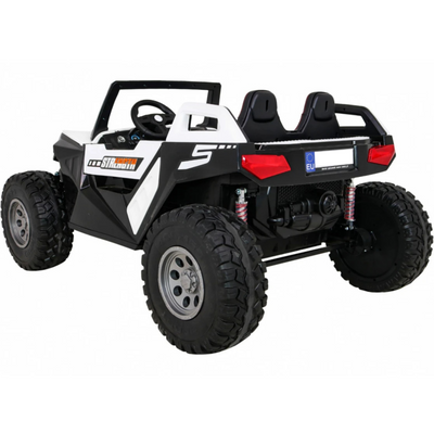 Carro Elétrico para Criança BUGGY CLASH 4x4 24v Branco 2 LUGARES, RODAS DE BORRACHA & ASSENTO EM PELE