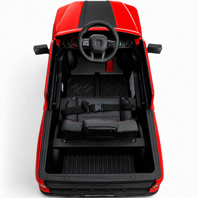 Carro Elétrico para Criança Range Raptor Style 12v Vermelho c/ RODAS DE BORRACHA & ASSENTO EM PELE