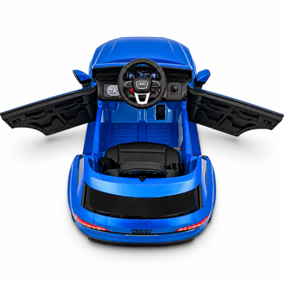 Carro Elétrico para Criança AUDI Q7 12v Azul Metalizado c/ RODAS DE BORRACHA & ASSENTO EM PELE