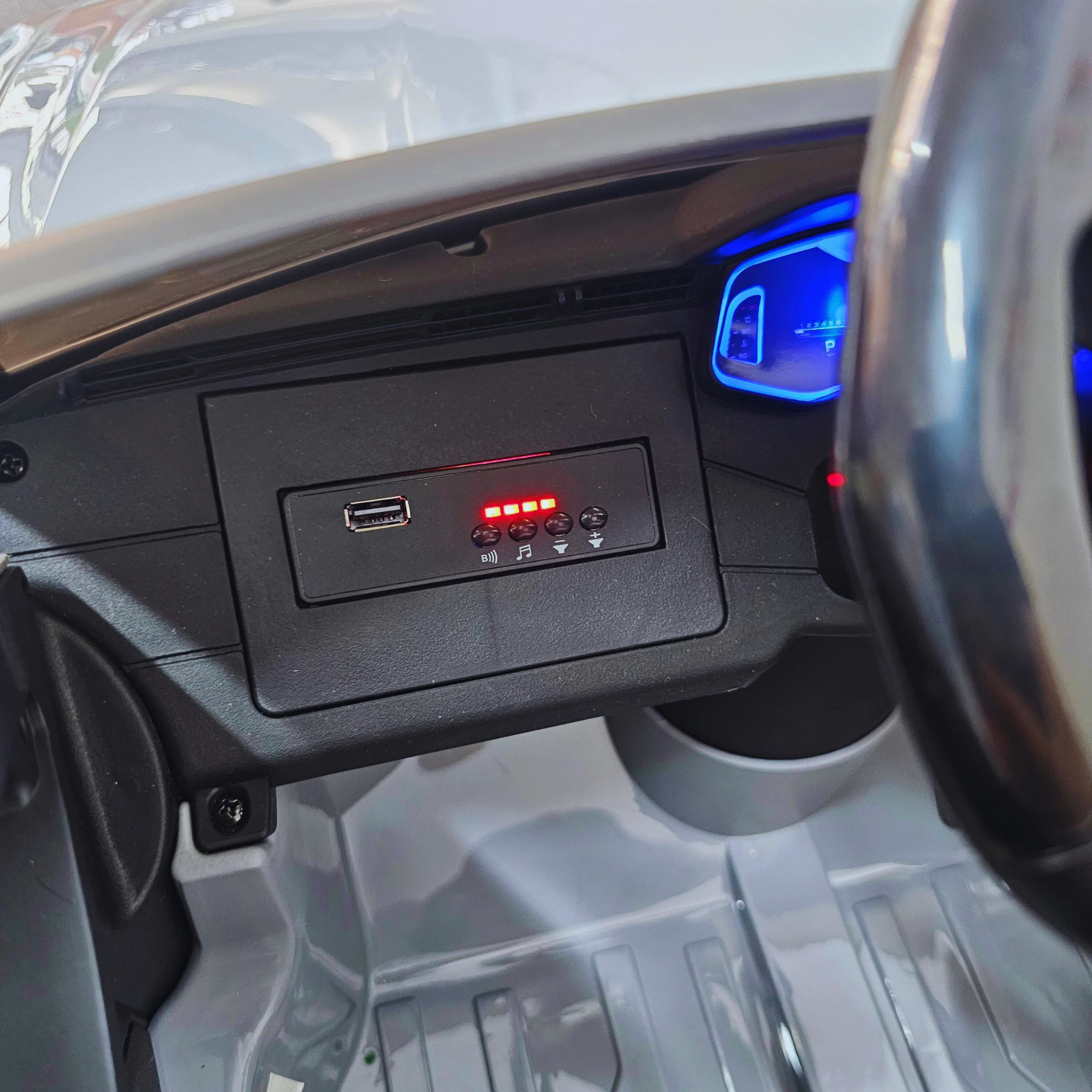 Coche Eléctrico para Niños AUDI RS6 12v Gris c/ RUEDAS DE GOMA & ASIENTO DE PIEL