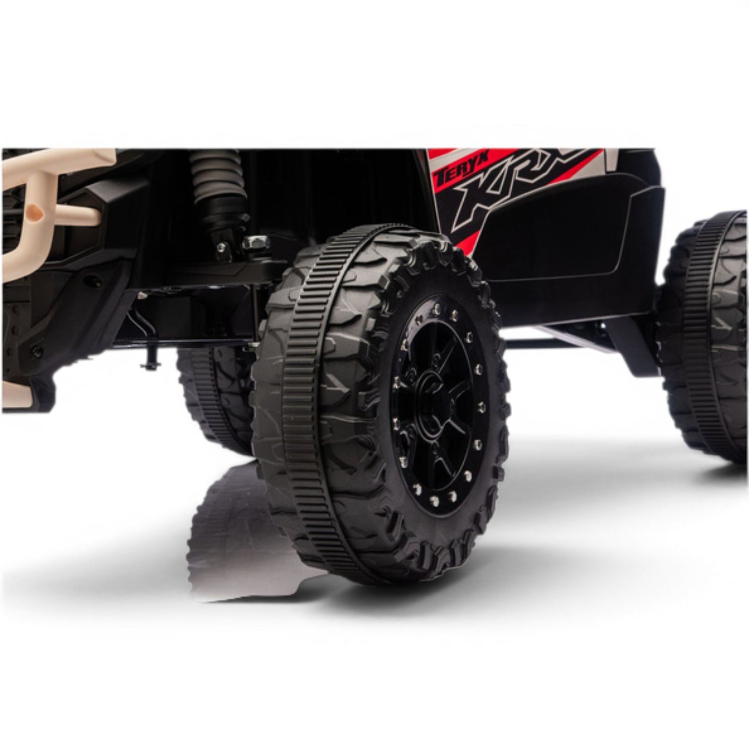 Coche Eléctrico para niño KAWASAKI 24V Negro y Azul c/ RUEDAS DE GOMA & ASIENTO DE PIEL