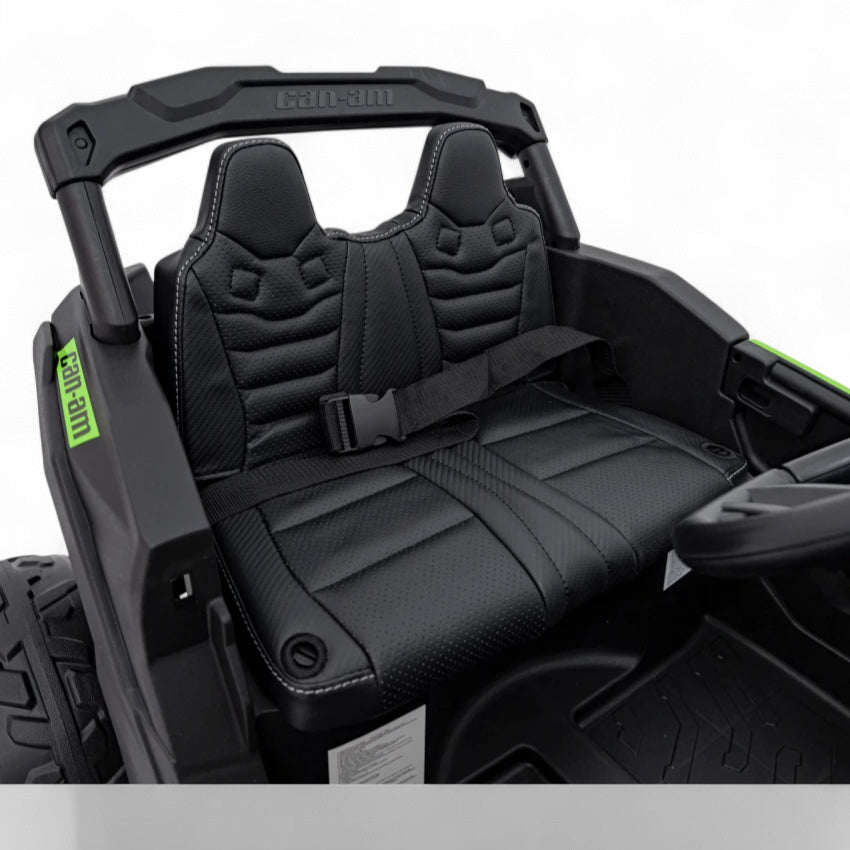 Coche Eléctrico para Niños CAN-AM MAVERICK 4x4 24v Verde c/ RUEDAS DE GOMA & ASIENTO DE PIEL