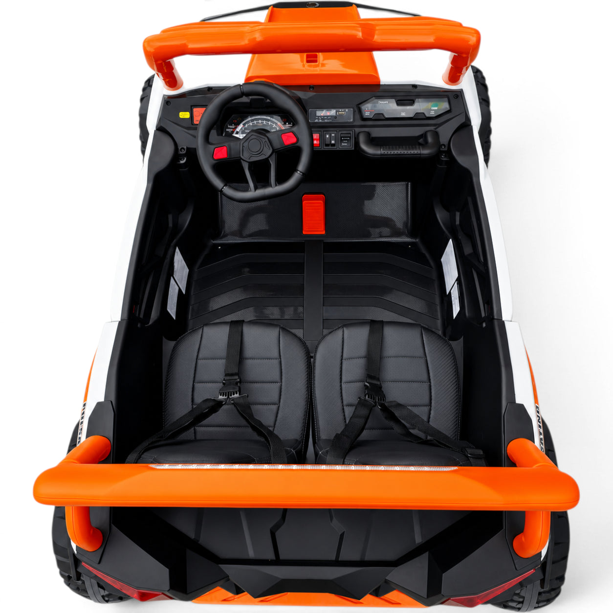 Carro Elétrico para Criança BUGGY PULSATING 4x4 24v Laranja c/ RODAS DE BORRACHA & ASSENTO EM PELE