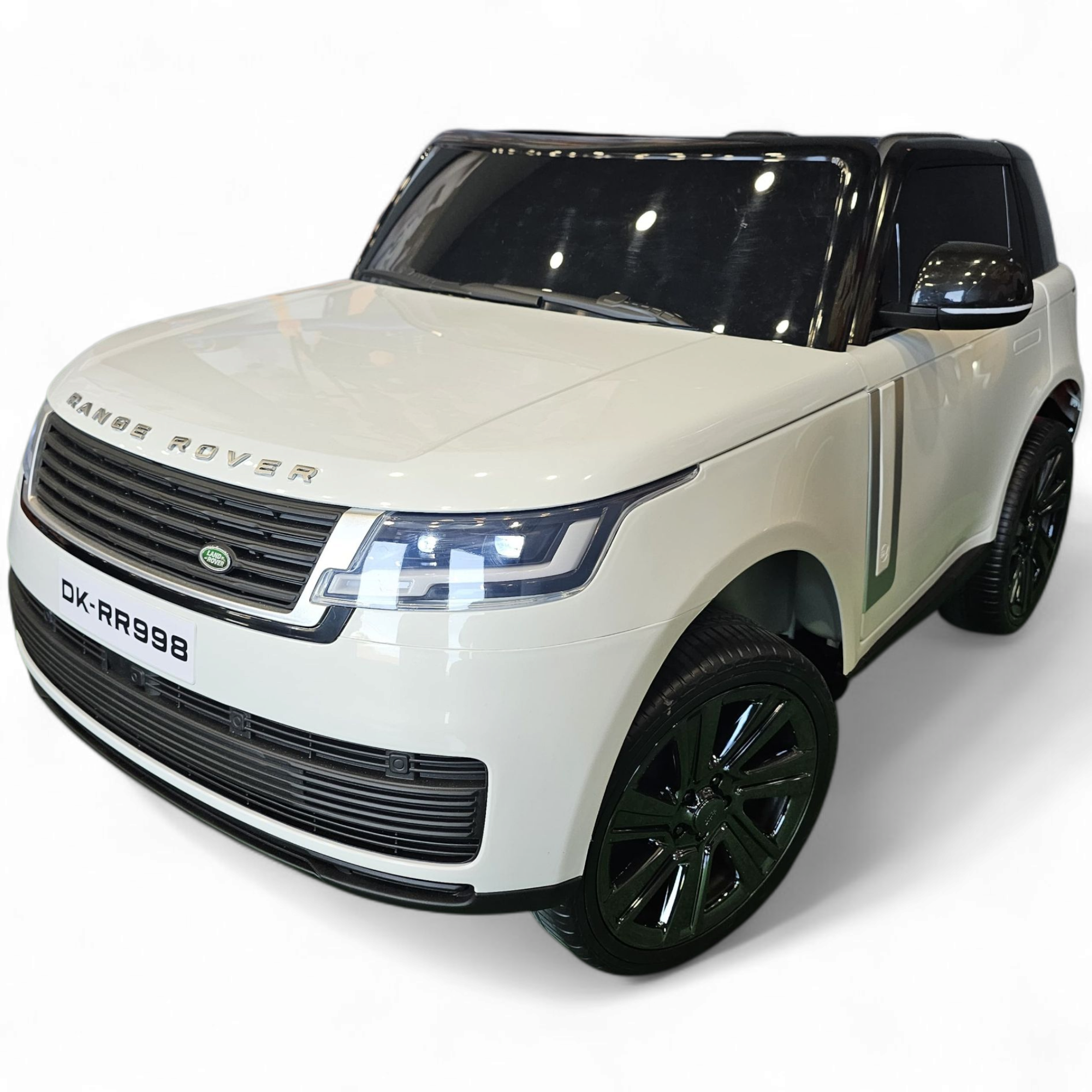 Coche eléctrico para niños RANGE ROVER SV Blanco 2 Plazas 24v c/ RUEDAS DE GOMA & ASIENTO DE PIEL