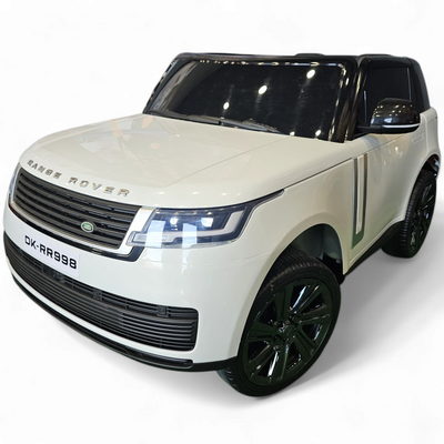 Coche eléctrico para niños RANGE ROVER SV Blanco 2 Plazas 24v c/ RUEDAS DE GOMA & ASIENTO DE PIEL