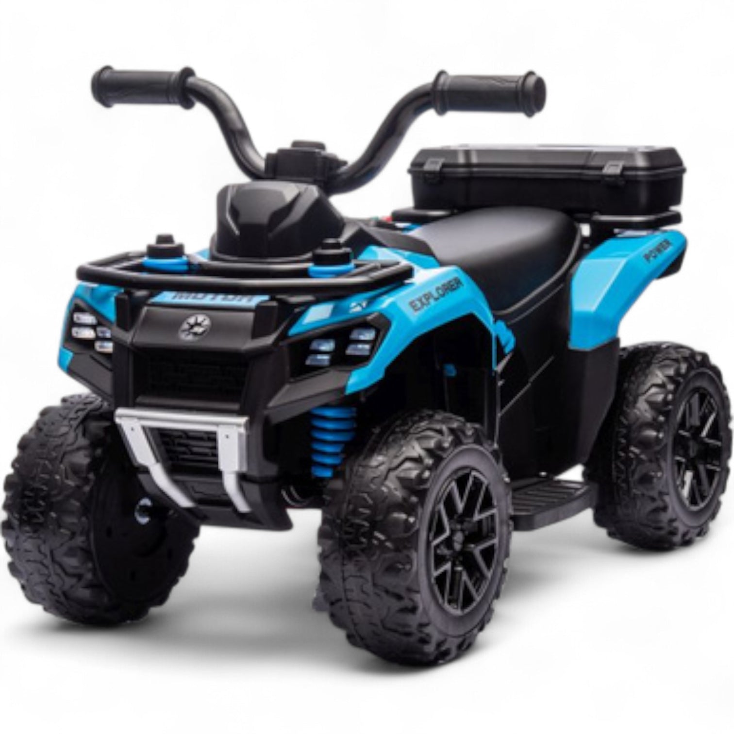 Mini Moto 4 Eléctrica para Niños LITTLE EXPLORER 6v Azul c/ RODAS DE GOMA