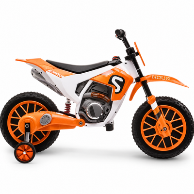 Mota Elétrica para Criança CROSS BLAZE 12v Laranja c/ RODAS DE BORRACHA