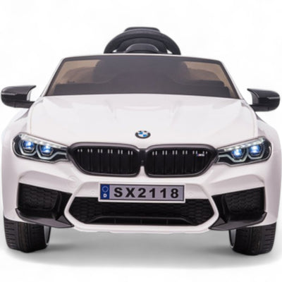 Coche Eléctrico para Niños BMW M5 DRIFT 24v Blanco c/ RUEDAS DE GOMA & ASIENTO DE PIEL