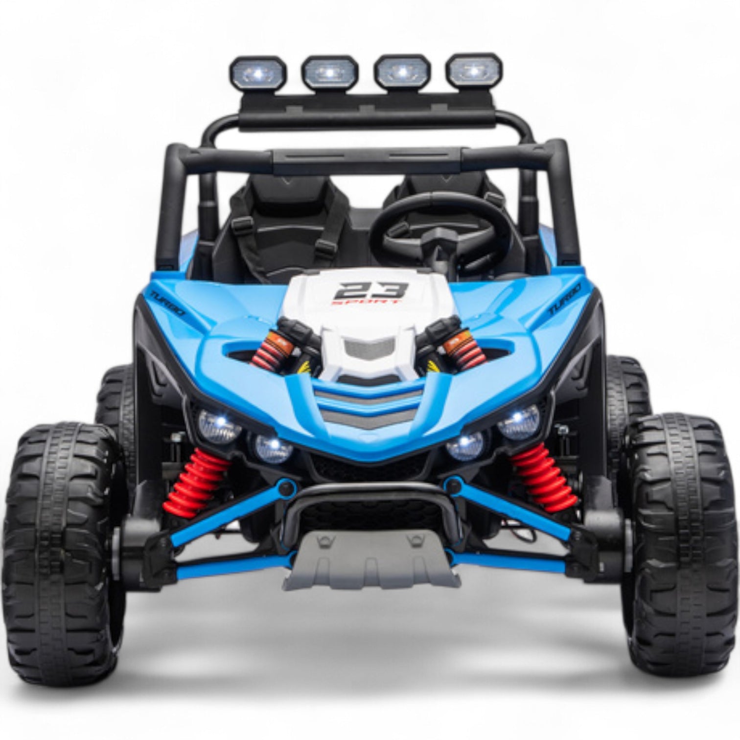 Coche Eléctrico para Niño BUGGY TURBO SPORT 4x4 24v Azul c/ RUEDAS DE GOMA & ASIENTO DE PIEL