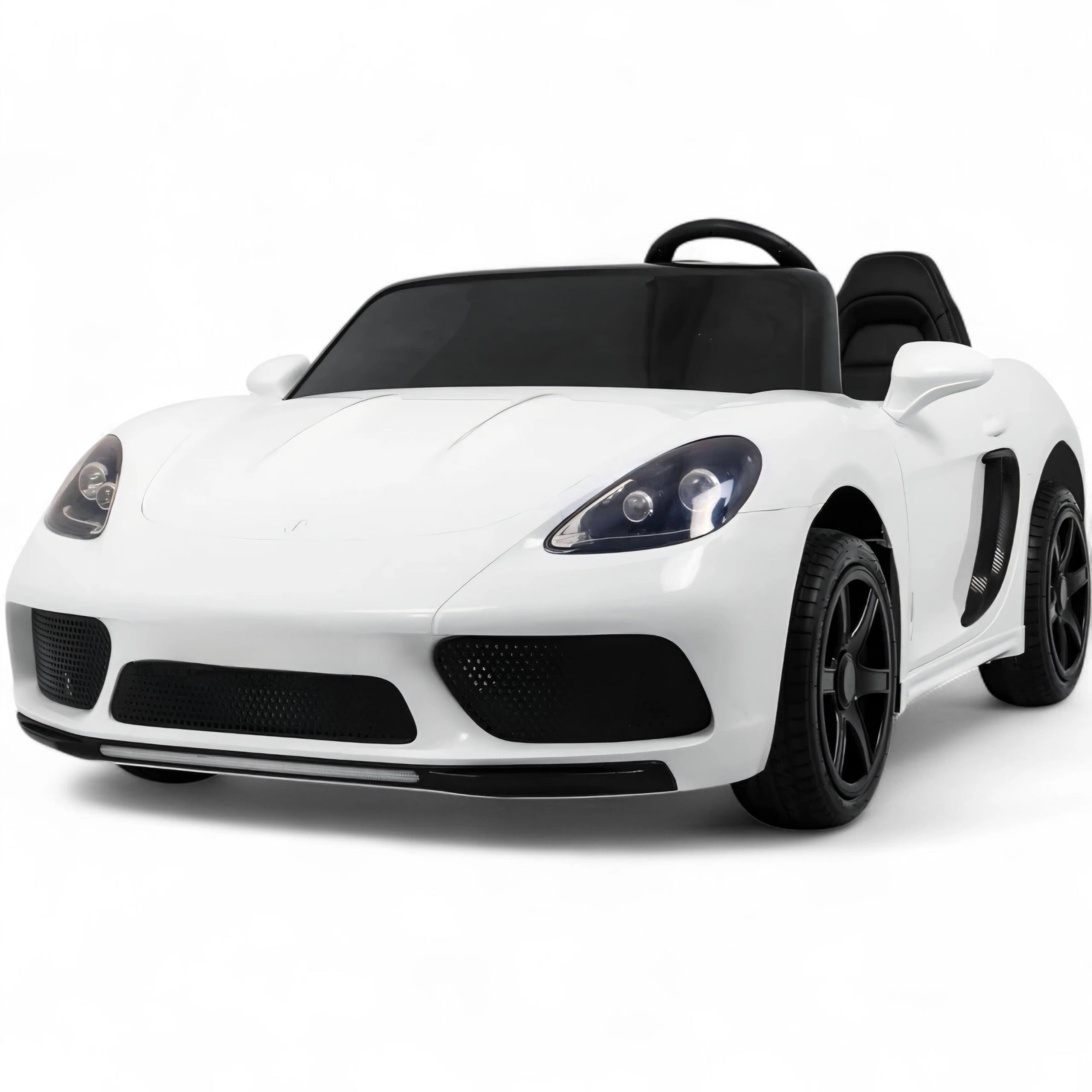 Coche eléctrico para Niños PERFECTA XXL 24v Motor Brushless 180w 15km/h Blanco c/ RUEDAS DE GOMA & ASIENTO DE PIEL