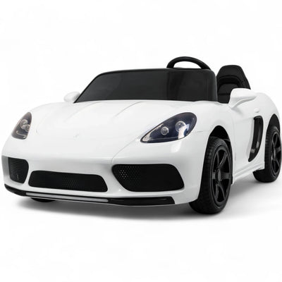 Coche eléctrico para Niños PERFECTA XXL 24v Motor Brushless 180w 15km/h Blanco c/ RUEDAS DE GOMA & ASIENTO DE PIEL