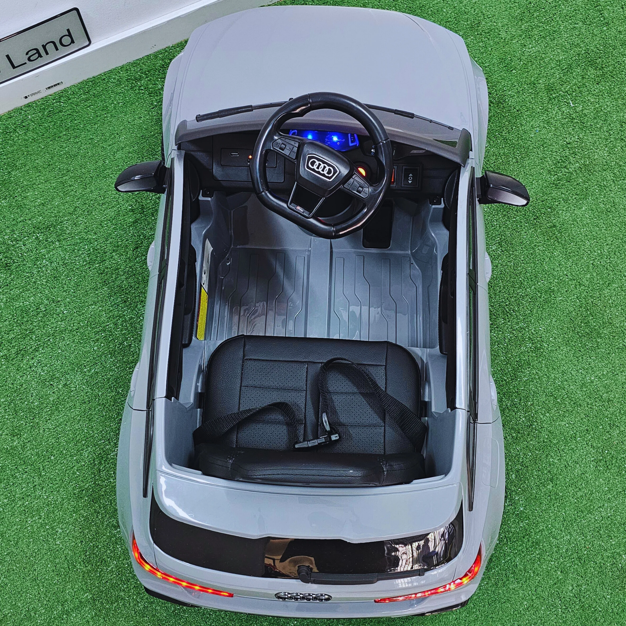 Coche Eléctrico para Niños AUDI RS6 12v Gris c/ RUEDAS DE GOMA & ASIENTO DE PIEL